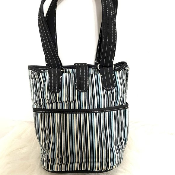 Sisters by Longaberger Mini Striped Bucket Purse - Picture 4 of 12